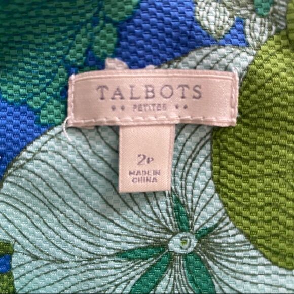Talbots Sleeveless Floral Dress Sz 2P - Picture 9 of 9